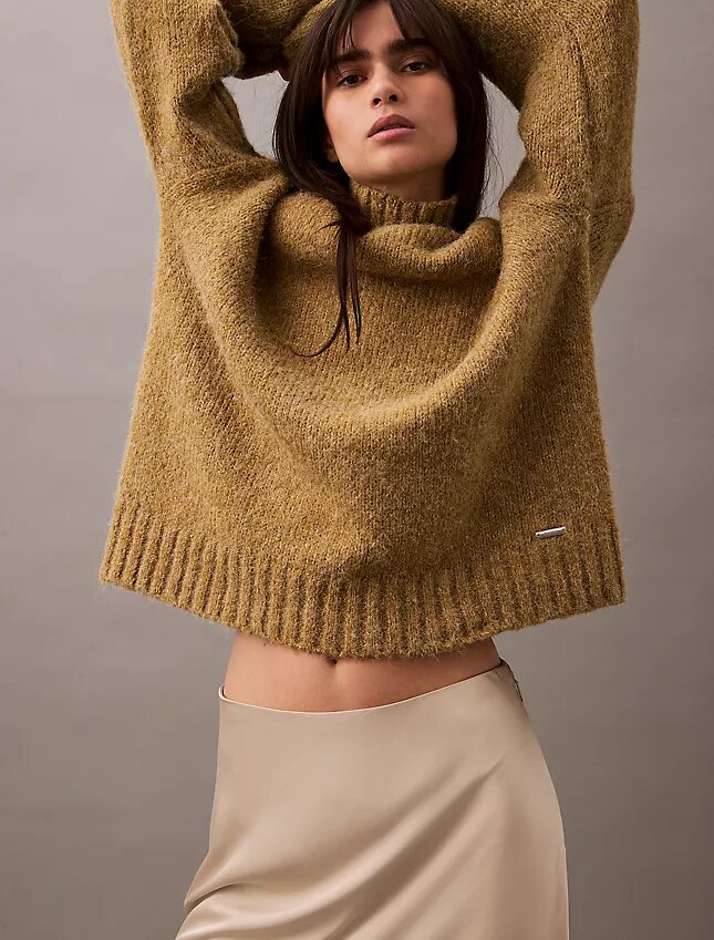 Fustă midi din satin elastic Fustă midi din satin elastic