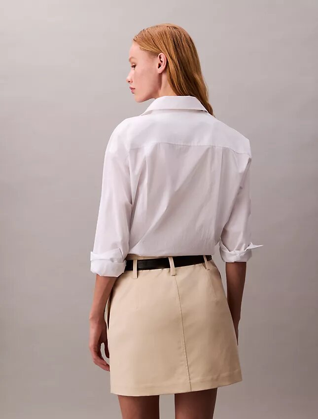 Fustă mini din bumbac chino Fustă mini din bumbac chino