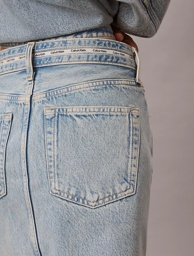 Fustă mini din denim cu logo Fustă mini din denim cu logo