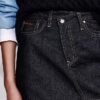 Fustă mini din denim cu talie asimetrică