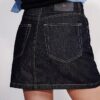 Fustă mini din denim cu talie asimetrică
