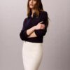 Fustă mini din tricot cu micro-cabluri Fustă mini din tricot cu micro-cabluri