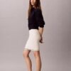 Fustă mini din tricot cu micro-cabluri Fustă mini din tricot cu micro-cabluri