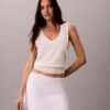 Fustă-pantalon mini din amestec de in