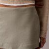 Fustă-pantalon mini din amestec de in