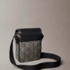 Geantă de reporter cu emblemă Jacquard
