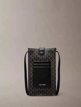 Geantă de umăr pentru telefon cu logo-ul emblematic pe toată suprafața