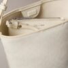 Geantă mică tip sac cu logo emblematic pe toată suprafața și buzunar Geantă mică tip sac cu logo emblematic pe toată suprafața și buzunar
