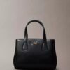 Geantă mini tote cu monogramă, purtabilă pe umăr