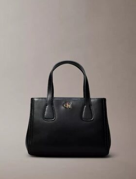 Geantă mini tote cu monogramă, purtabilă pe umăr