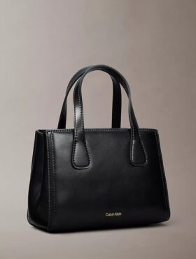Geantă mini tote cu monogramă, purtabilă pe umăr