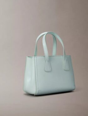 Geantă mini tote cu monogramă, purtabilă pe umăr