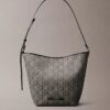 Geantă tip sac cu logo emblemă jacquard pe toată suprafața și buzunar Geantă tip sac cu logo emblemă jacquard pe toată suprafața și buzunar