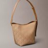 Geantă tip sac cu logo emblemă jacquard pe toată suprafața și buzunar Geantă tip sac cu logo emblemă jacquard pe toată suprafața și buzunar
