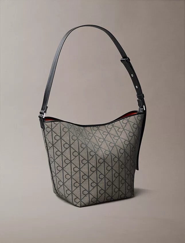 Geantă tip sac cu logo emblemă jacquard pe toată suprafața și buzunar Geantă tip sac cu logo emblemă jacquard pe toată suprafața și buzunar