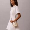 Geantă tip sac cu monogramă pe toată suprafața Geantă tip sac cu monogramă pe toată suprafața