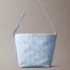 Geantă tip sac din denim cu logo Emblem pe toată suprafața Geantă tip sac din denim cu logo Emblem pe toată suprafața