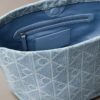 Geantă tip sac din denim cu logo Emblem pe toată suprafața Geantă tip sac din denim cu logo Emblem pe toată suprafața