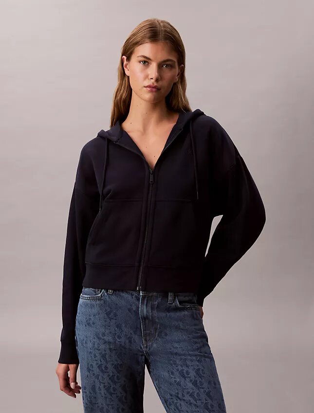 Hanorac cu glugă din fleece cu Monogram Hanorac cu glugă din fleece cu Monogram