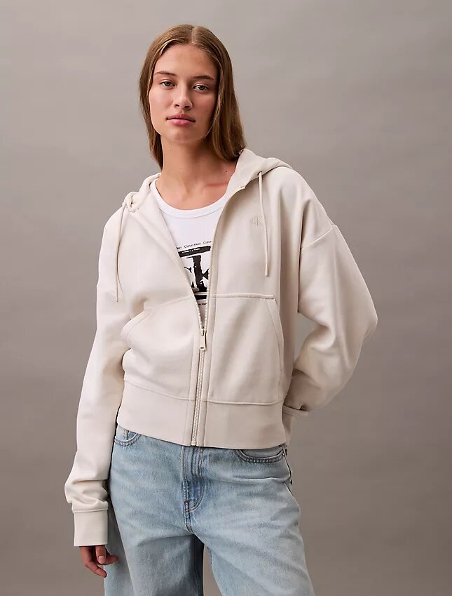 Hanorac cu glugă din fleece cu Monogram Hanorac cu glugă din fleece cu Monogram