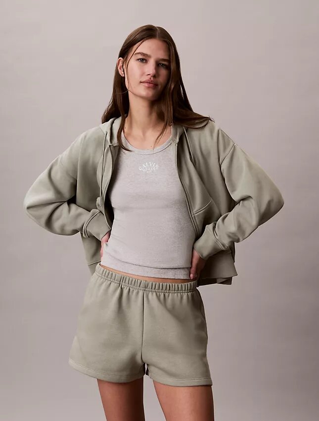 Hanorac cu glugă din fleece cu Monogram Hanorac cu glugă din fleece cu Monogram