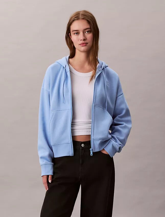 Hanorac cu glugă din fleece cu Monogram Hanorac cu glugă din fleece cu Monogram