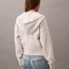 Hanorac cu glugă din fleece cu Monogram Hanorac cu glugă din fleece cu Monogram