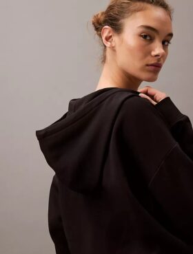 Hanorac cu glugă din fleece cu Monogram