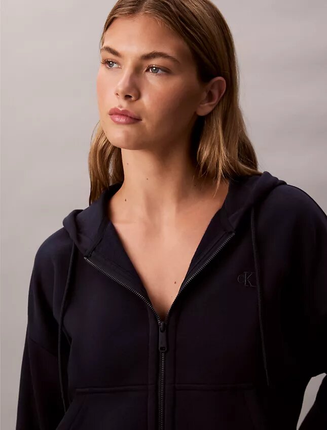 Hanorac cu glugă din fleece cu Monogram Hanorac cu glugă din fleece cu Monogram