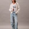 Hanorac cu glugă din fleece cu Monogram Hanorac cu glugă din fleece cu Monogram