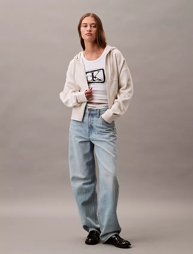 Hanorac cu glugă din fleece cu Monogram Hanorac cu glugă din fleece cu Monogram