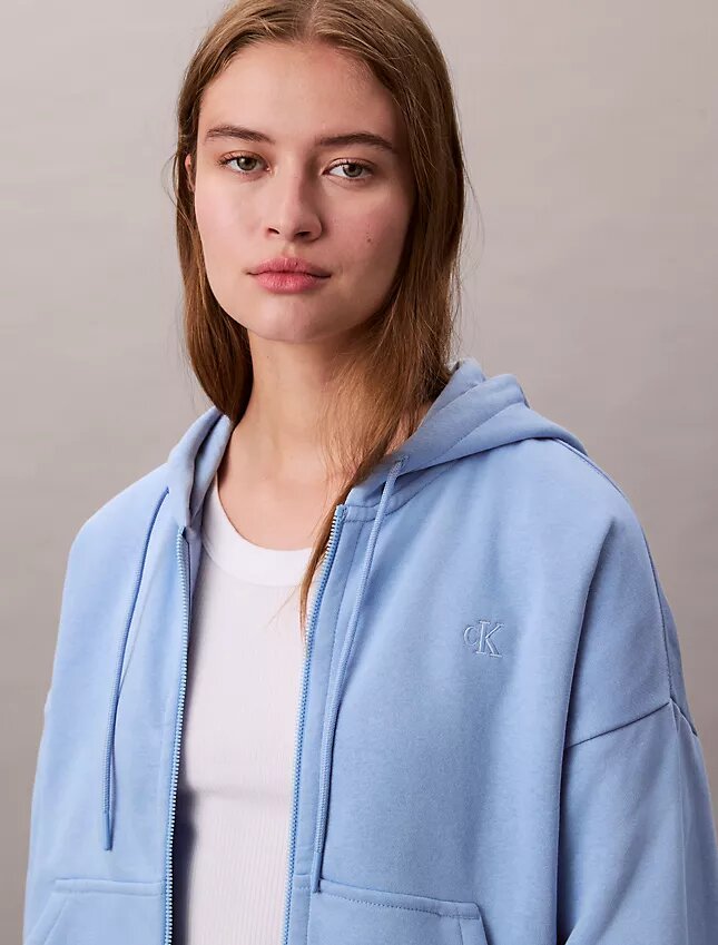 Hanorac cu glugă din fleece cu Monogram Hanorac cu glugă din fleece cu Monogram
