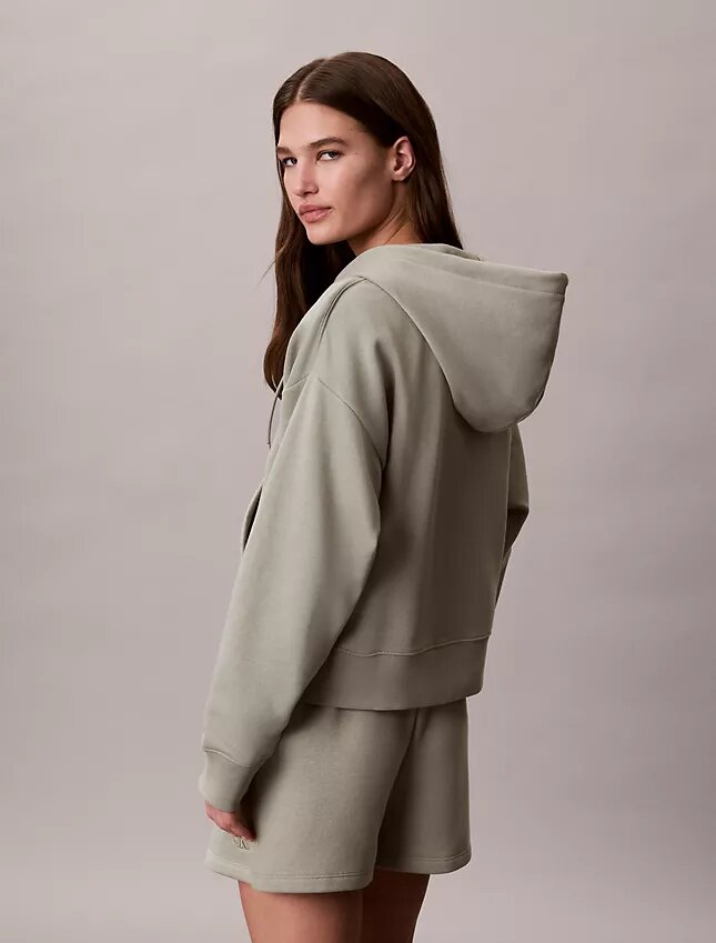 Hanorac cu glugă din fleece cu Monogram Hanorac cu glugă din fleece cu Monogram