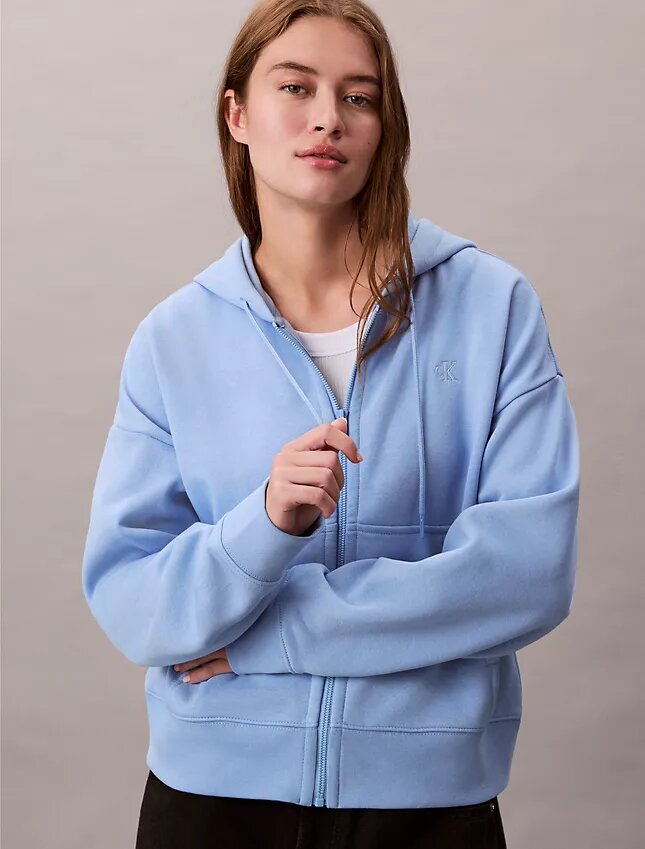 Hanorac cu glugă din fleece cu Monogram Hanorac cu glugă din fleece cu Monogram