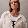 Hanorac cu glugă din fleece cu Monogram Hanorac cu glugă din fleece cu Monogram