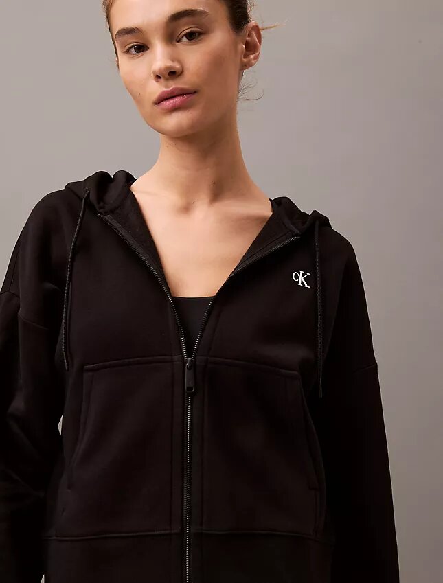 Hanorac cu glugă din fleece cu Monogram Hanorac cu glugă din fleece cu Monogram
