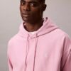 Hanorac cu glugă din fleece Monogram, din material terry premium, cu croială lejeră