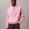 Hanorac cu glugă din fleece Monogram, din material terry premium, cu croială lejeră