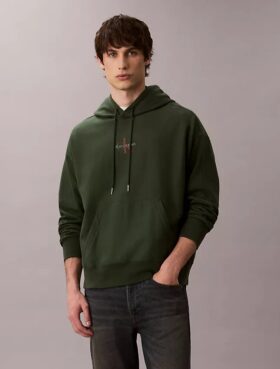 Hanorac cu glugă din fleece premium Monologo