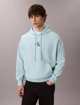Hanorac cu glugă din fleece premium Monologo