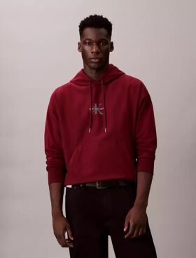 Hanorac cu glugă din fleece premium Monologo