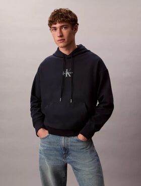 Hanorac cu glugă din fleece premium Monologo