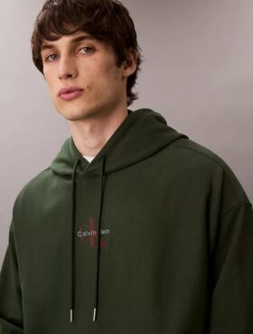 Hanorac cu glugă din fleece premium Monologo