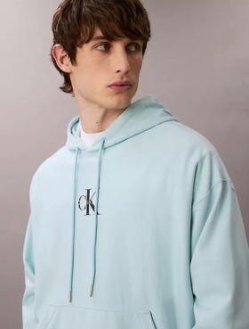 Hanorac cu glugă din fleece premium Monologo