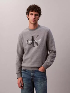 Hanorac cu guler rotund din fleece Monologo