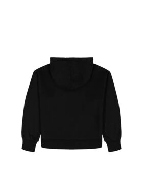 Hanorac din fleece cu logo grafic pentru fete