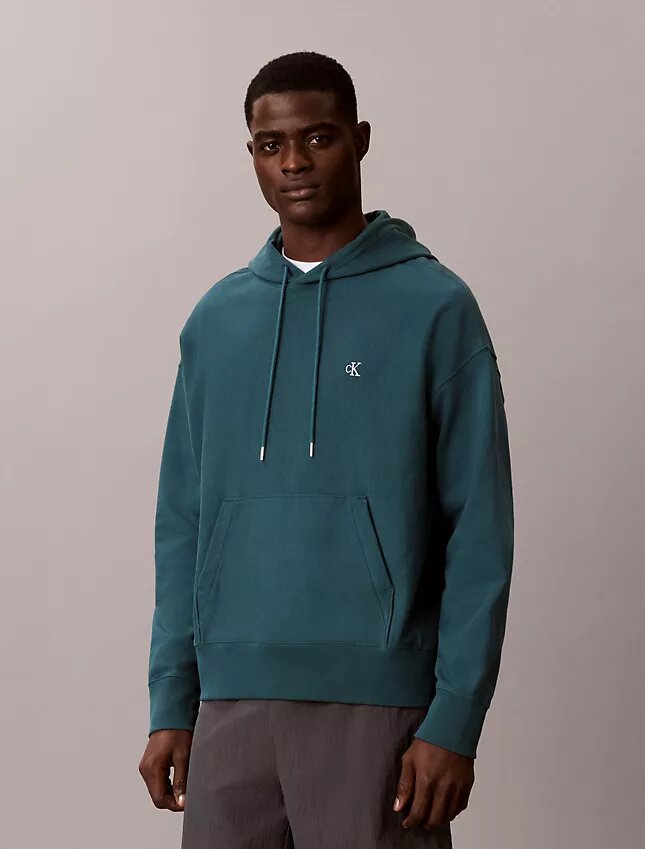 Hanorac din fleece cu Monogram, din material terry premium, cu croială lejeră Hanorac din fleece cu Monogram, din material terry premium, cu croială lejeră