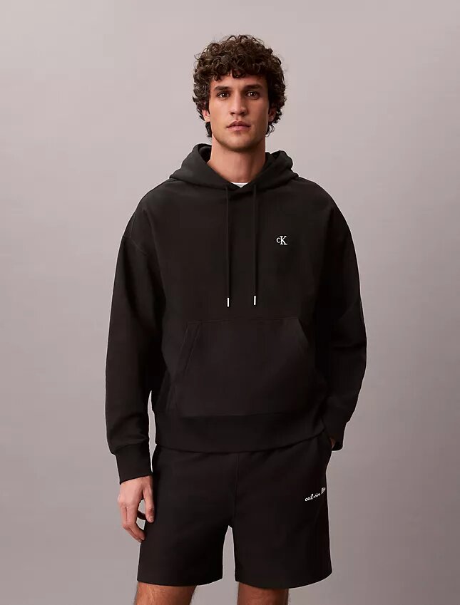 Hanorac din fleece cu Monogram, din material terry premium, cu croială lejeră Hanorac din fleece cu Monogram, din material terry premium, cu croială lejeră