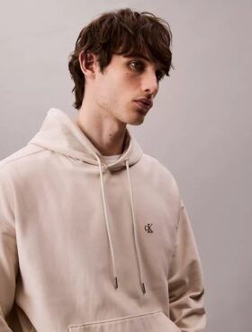 Hanorac din fleece cu Monogram, din material terry premium, cu croială lejeră