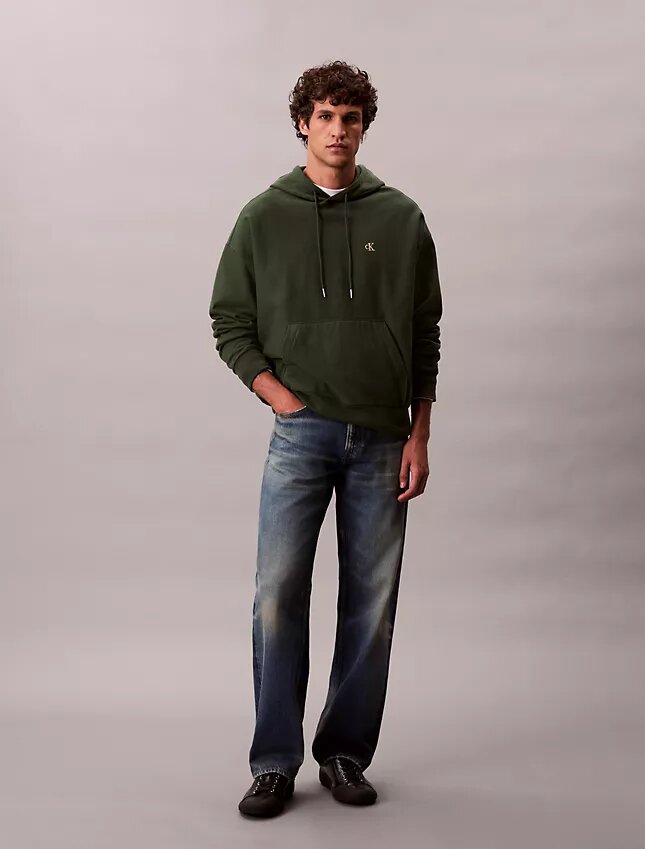 Hanorac din fleece cu Monogram, din material terry premium, cu croială lejeră Hanorac din fleece cu Monogram, din material terry premium, cu croială lejeră
